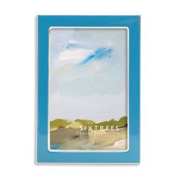 Mia Blue and Silver Enamel Picture Frame - 4X6, 5X7, 8X10