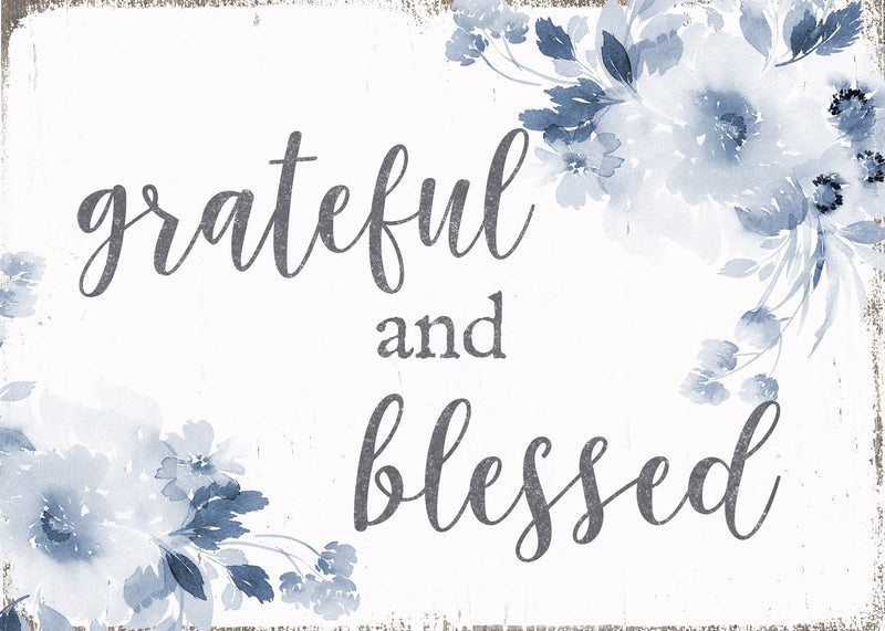 Grateful And Blessed - 5X7 Decorative Box Sign