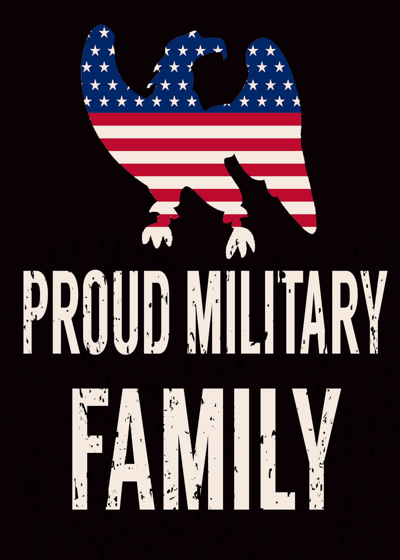 Proud Military Family - 5X7 Box sign